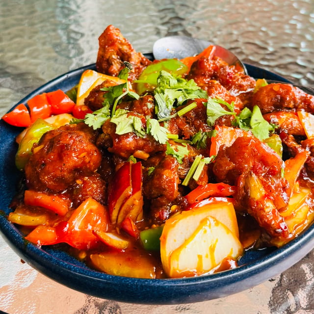 Shrimp Manchurian Plate.