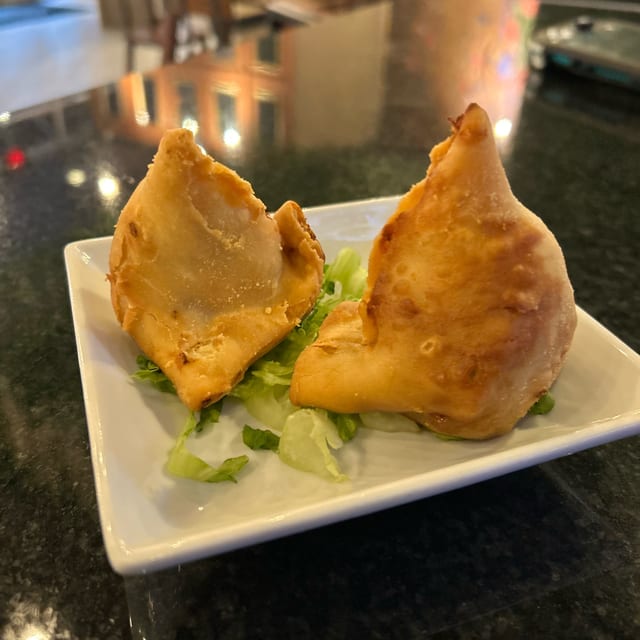 Vegetable Samosa Plate.