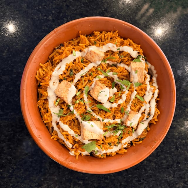 Paneer Biryani.