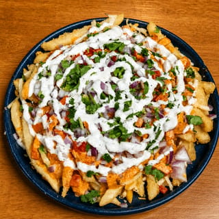 Loaded Butter Chicken Fries Plate